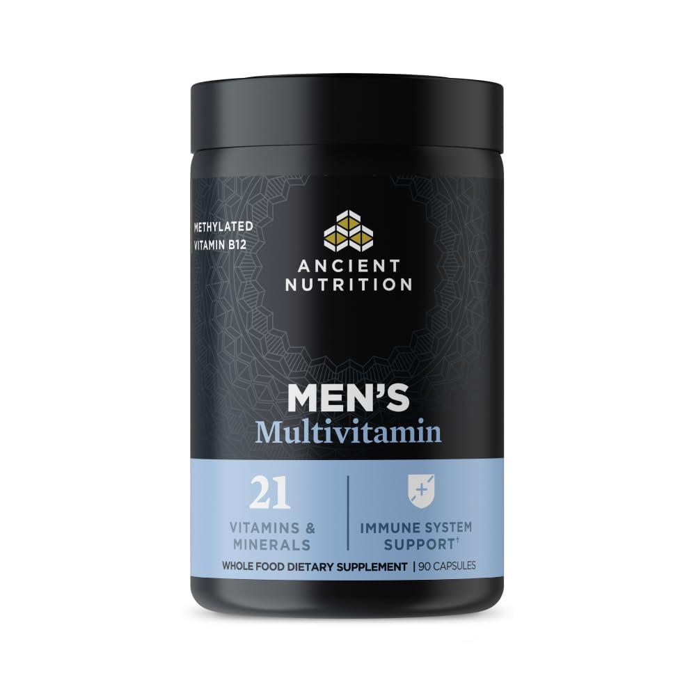 Erkekler için Antik Beslenme, Çok Erkekler, Vitamin D, C, E, B12, çinko, Magnezyum, Sağlıklı Immune Sistemi ve Bone Health, 90 Ctt