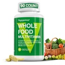 Vegan Whole Food Multivitamin with Iron, Daily Multivitamin for Men and Women, Me-Complex, Meyveler ve Sebzeler, Enzymes, Omegas, Mushroom, Non-GMO, 90 Count
