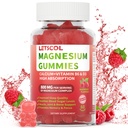 Magnezyum Glycinate Gummies 800 mg Per Servisi, Sugar Free Magnezyum Supplement with Mala Magnezyumte, Food, Vitamin D3, B6, CoQ10 for Calm Support & Sleep for Yetişkinler Çocuklar için Bakım