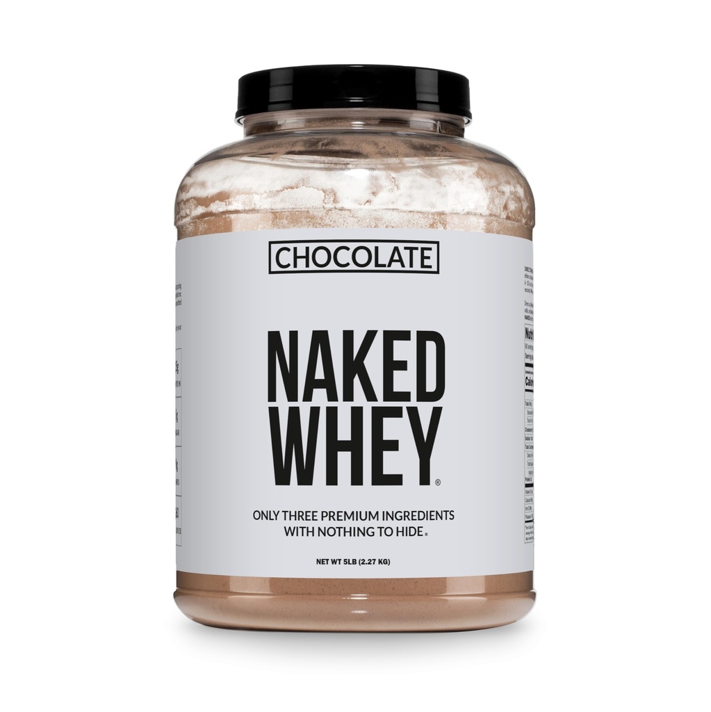 NAKED Whey Protein Tamam Toz, Çikolata, GMO Free, Soy Free, Gluten Free Aid Muscle Büyüme ve Kurtarma 60 Hizmet, 5 Ibb