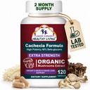 CANCER SCIENCES Cachexia Supplement, USDA sertifikalı Organik Mushrooms Extract Capsules, Ekstra Güçlü 1,500 mg, Yüksek Potency 40 Beta-Glucans, Immune & Metabolic Support, Kilo & Muscle Mass Support,