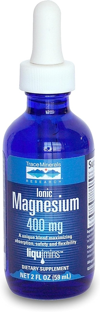 Trace Minerals Research Ionic Magnezyum - 4 oz - Kas Cramps ve Kas Fatigue ile yardımcı olabilir - Doğal Kaynaklandı ve% 100 Doğal Doğal
