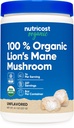 Nutricost Organic Lion's Mane Mushroom Toz (8 oz) - 227 Hizmet, sertifikalı USDA Organik Supplement