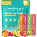 Venture Pal Sugar Free Electrolyte Toz Paketleri - Sıvı Günlük IV Hızlı Hydration & Parti Recovery için Mix | 5 Vitamin & 7 Elektrolytes / Keto Friendly | Non-GMO | sertifikalı Vegan | 16 Sticks