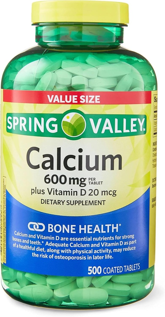 ikjuba Plus Vitamin D Tabletler Diyetsel Tamam Değer Boyutu, 600 mg, 500 Count