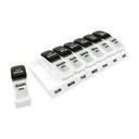 EZY DOSE Weekly (7-Day) Daily AM/PM Pill Case, Tıp Planlayıcı, Vitamin Organize, Tamam Konteyner, Büyük Pop-Out Karşılaştırmalar, Seyahat için Tasarlandı 2 Times bir gün, Black ve White Lids