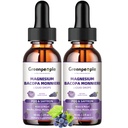 GREENPEOPLE Magnezyum Glycinate Liquid Drops - D3/K2/B6 ile Uyku için 1000 mg 5in-1 Yüksek Abhidratörü | Hızlı Teklif, Bone, Muscle & Sleep | Sugar-Free Grape Flavor, 2fl Oz 2 Pack