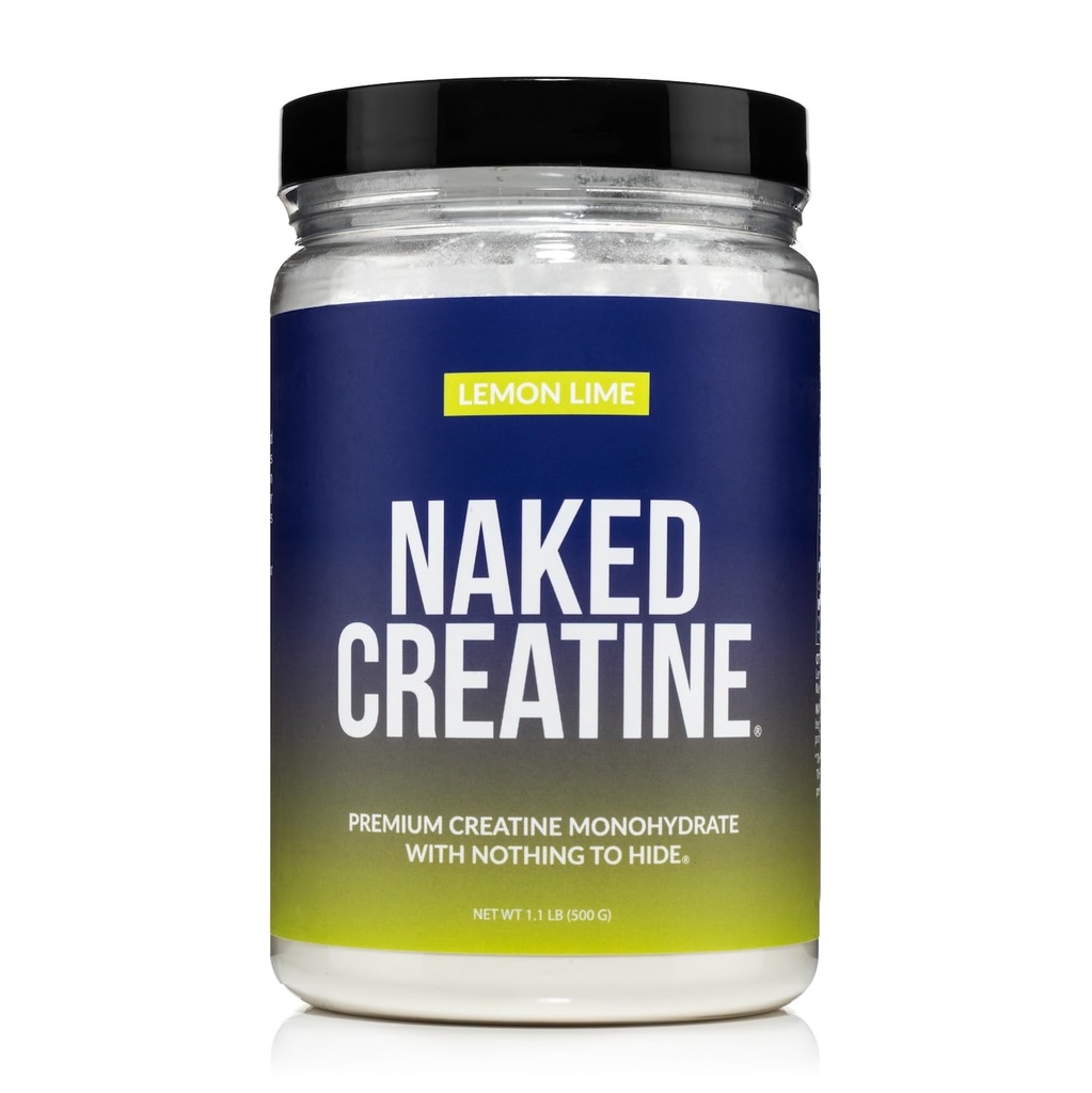 NAKED Pure Micronized Lemon Limetine Monohidrat - 42 Hizmet - 500 Grams, 1.1Lb Bulk, Vegan, Non-GMO, Gluten Free, Soy Free. Aid Strength Gains, Nomixs
