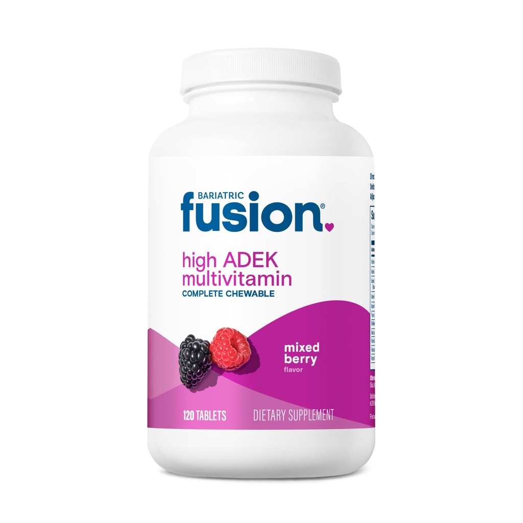Bariatric Fusion Chewable Multivitamin with High ADEK Vitamins | Multi for Duodenal Switch Hastalar | Karma Berry Flavored Tabletler | Iron anduba | One Moon Supply