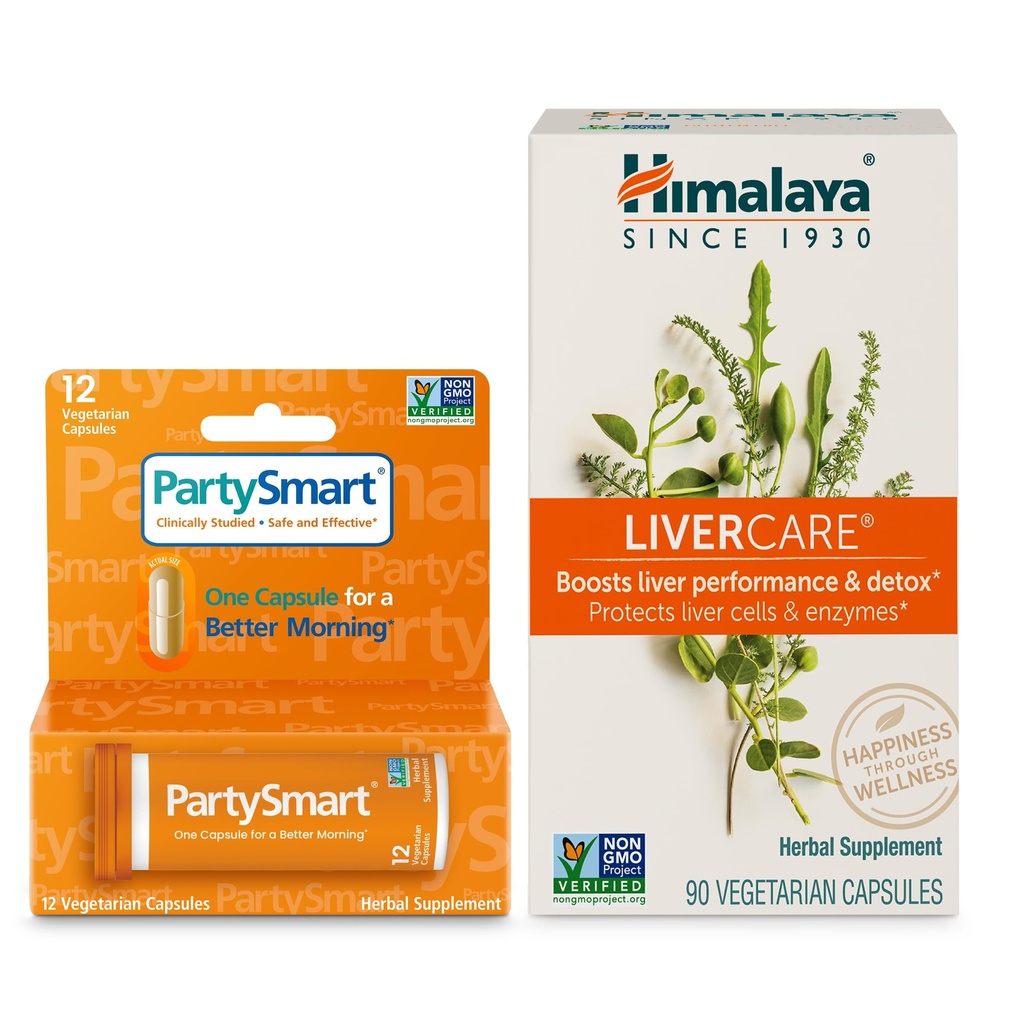 Himalaya PartisiSmart 12 Caps, One Capsule for a Better Morning After Drink Plus LiverCare, 90 Günlük Liver Cleanse, Liver Support and to Eliminate Waste - 2 Ürün Tanıtımı