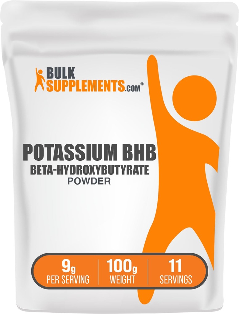 BulkSupplements.com P properties BHB Toz - Beta-HydroxyButyrate Toz, BHB Supplement - Unflavored & Gluten Free, 9g per Service, 100g (3.5 oz) (Pazar 1)