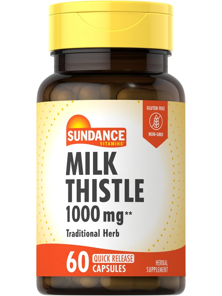 Sundance Milk Butle 1000 mg | 60 Hızlı Yayın Kapsülleri | Geleneksel Herbal Supplement | Non-GMO ve Gluten Ücretsiz Formula