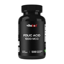 Folic Acid 1 mg (1000 mcg) (Vitamin B9) - 500 Vejetaryen Tabletler - Temel Prenatal ve Postnatal Vitamini)