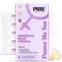 Pure Woman Pause-Me-Not Menopause Relief Vaginal Suppositories - Menopausal Kadınlar için Vaginal Moisturizer - Vitamin E & Hyaluronic Acid Vaginal Suppositories For Kuruness, Hot Flash & Night Slip