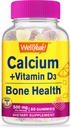 WellEvet, 500 mg + Vitamin D3 1000 IU (25 mcg) Gummies - Bone Health and Muscle Supprt, Immune Support Gummy, Non GMO, Gluten Free, Mix Fruit Flavors - 60 Gummies - Bone Health and Muscle Supprt, Immune Support Gummy, Non GMO, Gluten Free, Mix Fruit Flavors - 60 Gummies - 60 Gummies - Bone Health and Muscle Supprt