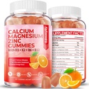 Immune Support (120 Counts) için Kadınlar ve Erkekler için D3 & B12 Vitamin D3 & B12 Vitaminleri ile Şeker Ücretsiz Kalsiyum Magnezyum Supplement Gummies with Vitamin D3 & B12 for Women and Men High Abasedis Magnezyum Supplement for Immune Support (120 Counts)
