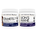Host Defense Sche ile Stamets 7 Mushroom Toz, 3.5 oz & Lion's Mane Toz, 3.5 oz - 7 Türlü Immune Health, Memory & Focus * Destek Beyin Sağlığı, Hafıza ve Odaklık*