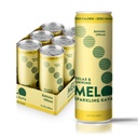 Melo Sparkling Kava Drink, Banana Cream, Sugar Free Non Alkolik İçecekler Zero Calories, Gluten Free, Vegan,% 100 Natural Mocktail with 100 mg Kava Root per Drink, 6 Pack, 12 oz Cans