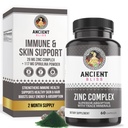 Çinko Kompleks Capsules, Gelişmiş Aborpsiyon, Antioksi & Immune Support Supplement, Antik Bliss (60 Capsules) tarafından Erkekler ve Kadınlar için Çinko Supplement (60 Capsules)