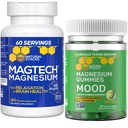 Doğal Stacks Magtech Magnezyum + Mood Gummies Sche - 4 Magnezyum Formları - Rahatlama, Beyin Sağlığı ve Stres Desteği * - 210 Toplam Parça