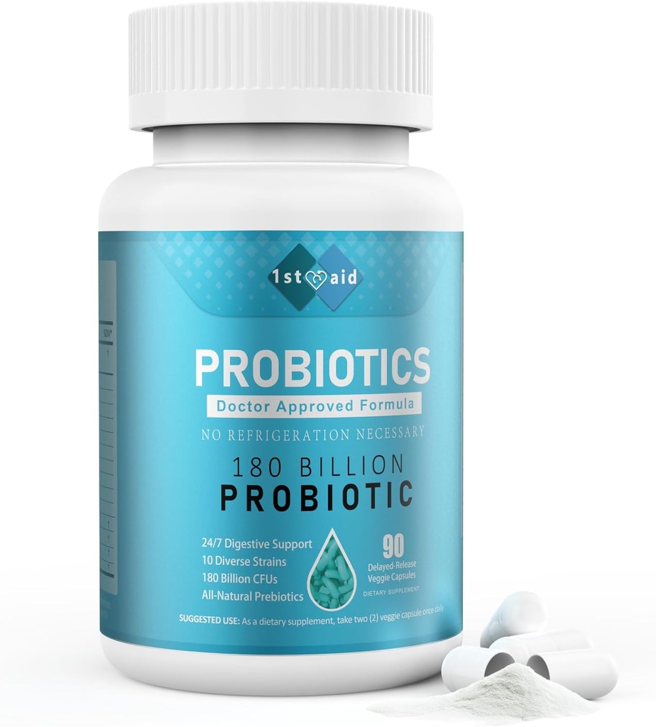 Kadın Probiyotikleri için 1. Yardım Probiyotikleri 90.000 CFUs Erkekler Prebiyotiks Diyetsel Supplements Capsules Destek Gut Health Prebiyotik Supplements 90.