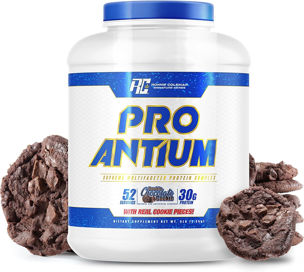 Ronnie Coleman Signature Series Pro-Antium BCAA'nın ve EAA'nın Whey protein Tozu, Kurtarma ve Lean Kas Desteği için Kretine, 30g proteini, Double Chocolate Cookie, 5 Lb