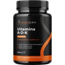 Yüksek Aborpsiyon ADK Vitamin Tamam - Vegan Vitamin D3 K2 MK7 & A fordis Regulation Plus Bone Heart Youroid & Immune Support - 5000IU D3 Non GMO & Gluten Free (2 Ay)