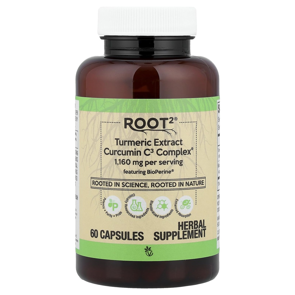 Vitacost Turmeric Extract Curcumin C3 Kompleksi Bioperine - hizmet başına 1,160 mg - 60 Capsules