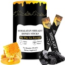 Shilajit Honey Sticks, Himalaya Shilajit Honey Sticks, Pure Himalaya Şirketi, Honey & Saffron, 30 Yüksek Aborps Enerji, Güçlü ve Bilişsel Destek