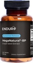 Mega Natural BP, Grape Tohumlama Supplements with Sustained-release California Grape Tohumu Optimize Herbal Supplements for Optimized Abors & Supports Energy, 150 mg, 120 Tablets Enerji, 150 mg, 120 Tablet