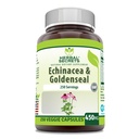 Herbal Sırları Echinacea & Goldenseal Root Supplement | 450 Mg Per | 250 Veggie Capsules | Non-GMO | Gluten-Free | Made in USA (250 Veggie Capsules)