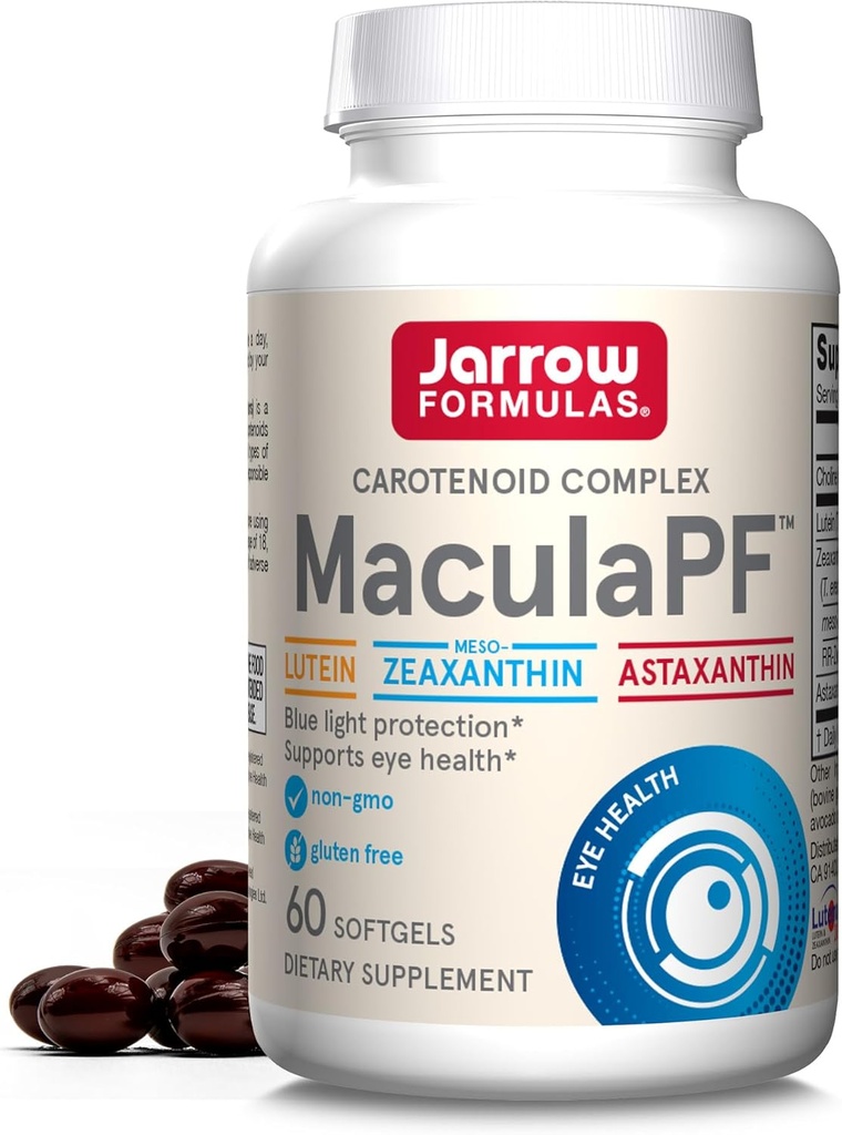 Jarrow Formulas® MaculaPF Caroteno Kompleksi, Diyet Tamam, Destekler Göz Sağlığı, 60 Softgels, 60 Day Supplygels, Up to a 60 Day Supplygels