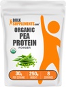 BulkSupplements.com Organik Pea Protein Toz - Bitki bazlı & Vegan Protein Toz - Unflavored & Gluten Free, 30g per Service, 250g (8.8 oz) (Pazar 1)