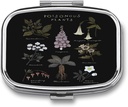 Metal 2tment Pill Organizer Travel Friendly Portable Compact Pill Box Cute Pill Case to Hold Vitamins,Fish Oil,Supplements,Meds,Tablet for Purse,Pocket. (Poisonous Bitkiler)