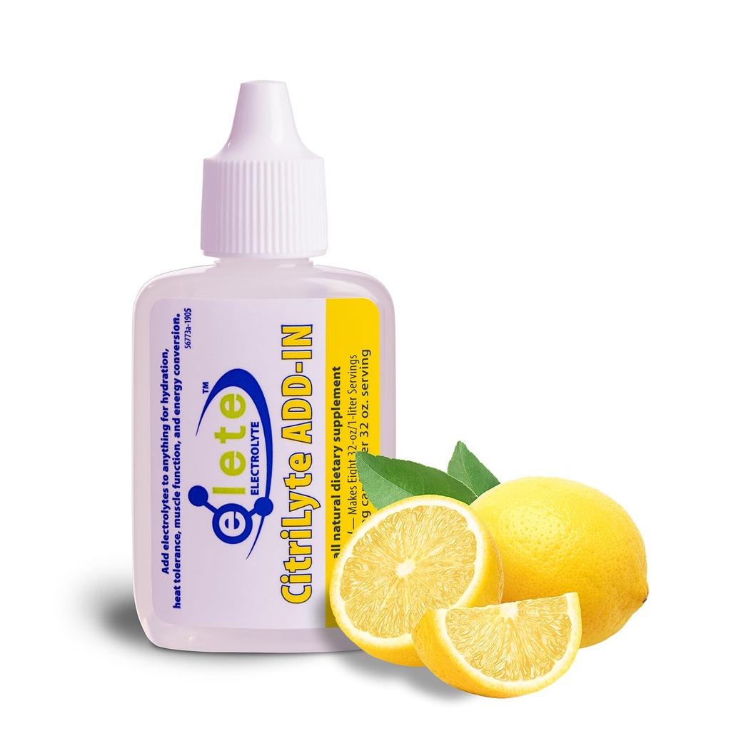 CitriLyte Electrolyte Add-in Hydration Drops | Sodyum, Magnezyum, Pyum & Trace Minerals | Slight Lemon Flavor | Cramp Relief | Any Drink into a Sports Drink, 24.6 mLyte