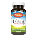 Carlson - E-Gems Elite, 400 IU Vitamin E ile Tocopherols & Tocotrienols, Heart Health & Optimal Wellness, Antioksi, 60 yumuşak jeller