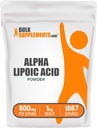 BulkSupplements.com Alpha Lipoic Acid Toz - ALA Supplement, Alfa Lipoic Acid 600 mg - ALA Toz, Gluten Free - hizmet başına Alfa-Lipoic asitin 600 mg, 5 kg (11 lbs)