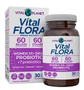 Vital Planet - Vital Flora Kadınlar 55 Günlük Probiyotik, 60 Milyar CFU, Diverse Strains, Organik Prebiyotikler, Vaginal ve Immune Support, Digestive Health Probiyotiks for Women 30 Capsules