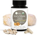 Herbal Hazine Lions Mane Supplement Capsules, Organik Lions Mane Toz ile Zihinsel Clarity ve Focus Supplements, 800 mg Lions Mane Toz Organik Mushroom Tamam 90 Caps