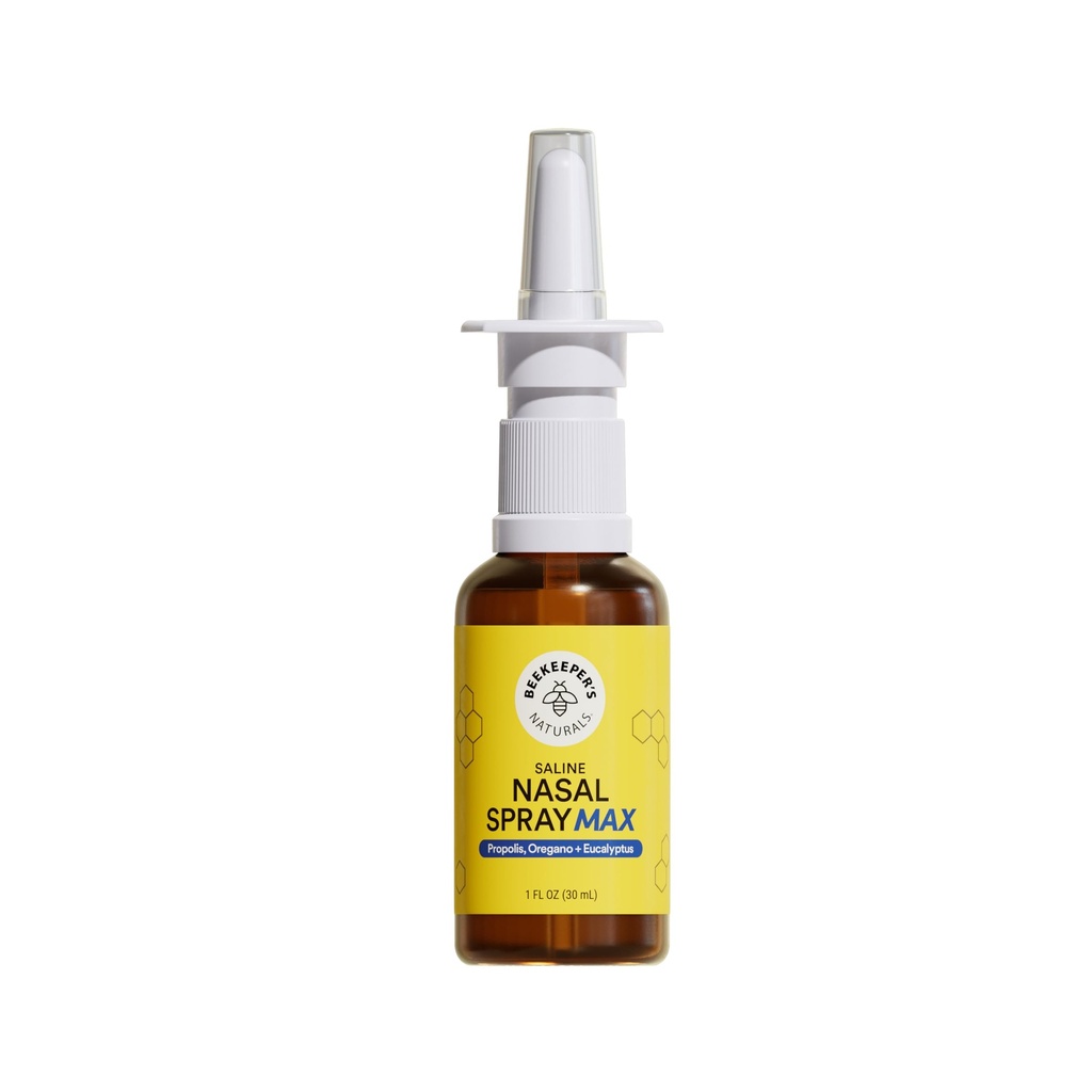 Arıcının Doğalları Propolis Nasal Rinse Spray Max, Yetişkinler için Yardım / Eucalyptus, Oregano & Saline, Clears Nasal Congestion, Moisturizes Sinus Kanalı, Ve Decongest Sinus Cavities, 1 fl oz