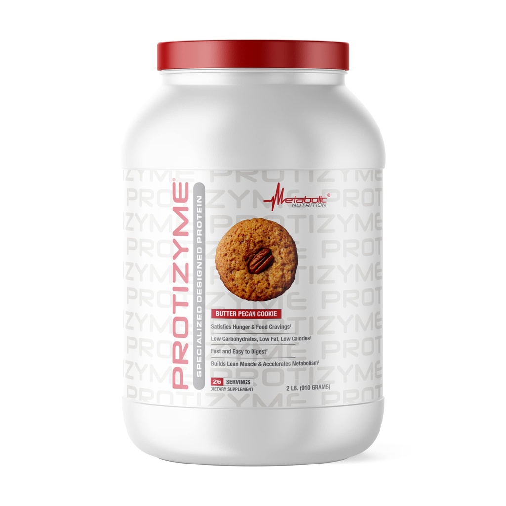 Metabolik Beslenme, Protizyme,% 100 Whey protein Toz, Yüksek Protein, Low Carb, Low Fat Whey Protein, Digestive Enzymes, 24 Temel Vitaminler ve Mineraller, Amater Pecan Cookie, 2 Pound (26 ser)