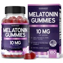 Melatonin Gummies 10mg for Yetişkinler (180 Count) - Quick Dissolve Melatonin Gummies - Yetişkinler için Gummy Contains 10 mg - Yüksek Potency - Karma Berry Flavor - Non-GMO, Vegan Supplement & Made in USA