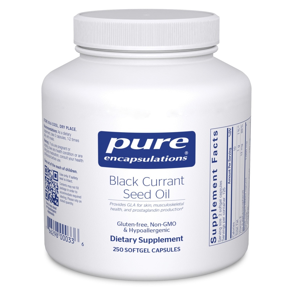 Saf Encapsulations Black Currant Seed Oil | Hipoallerjen Diyet Tamam | 250 Softgel Capsules