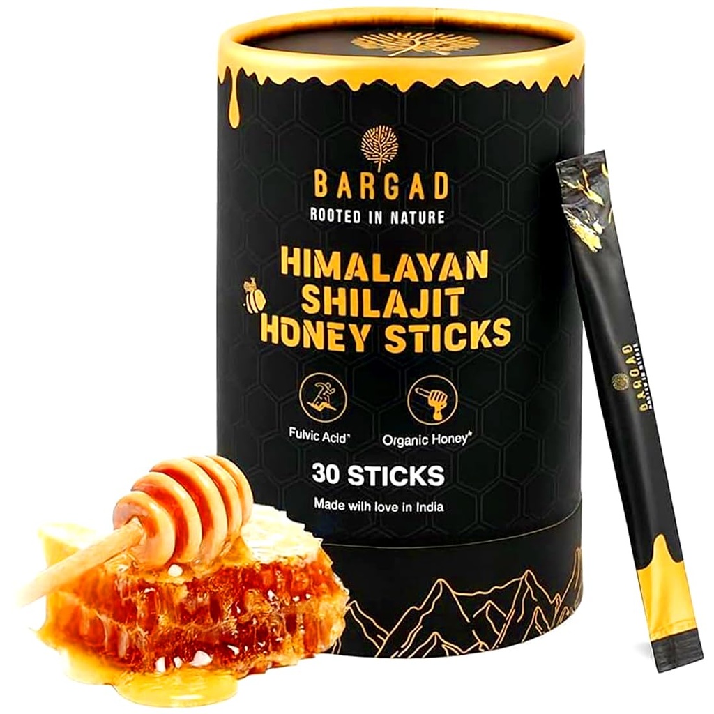 Saf Himalaya Shilajit Honey Sticks with Saffron – 30 Kont | %75+ Fulvic Acid, 85+ Trace Minerals | Natural Energy & Immunity ATM | Easy Single-Use Packets