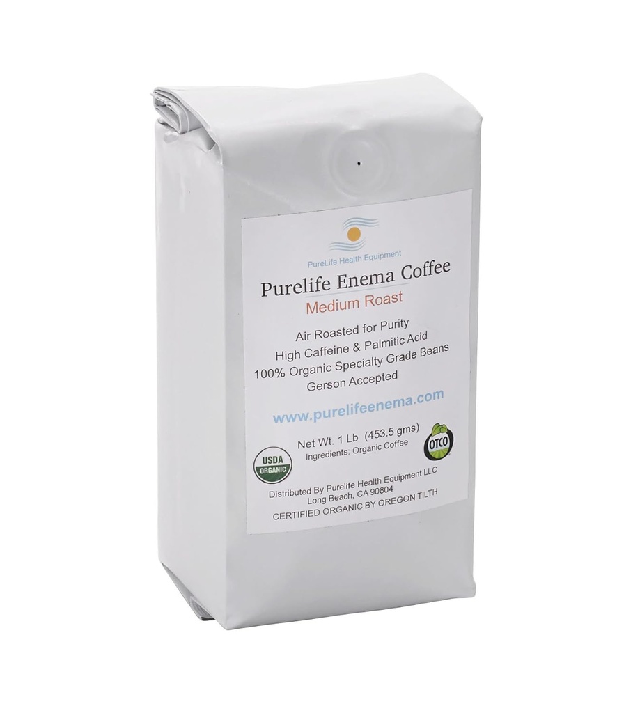 Saflife Organik Enema Kahve- Medium Air Roast - Lab Test Edildi - Moldova / Mycotoksi Free - Gerson tarafından önerilen - Pre-Ground