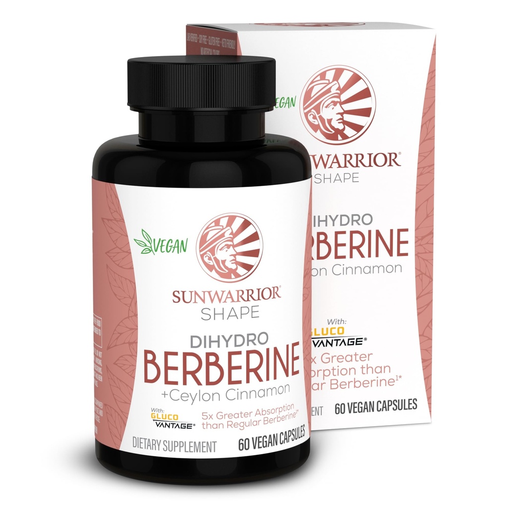 Sunwarrior Berberine Supplement Ceylon Cinnamon DihidrBerberine Capsules 60 Kont Şişe 30 Hizmet Ediyor
