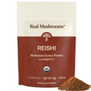 Real Mushrooms Reishi Mushroom Toz - Handpicked Organic Mushroom Extracts - Red Reishi for Tranquil Daily Wellness için Doğrulanmış Beta Glucans Vegan, Non-GMO, Noj Fillers, 45 Servisler