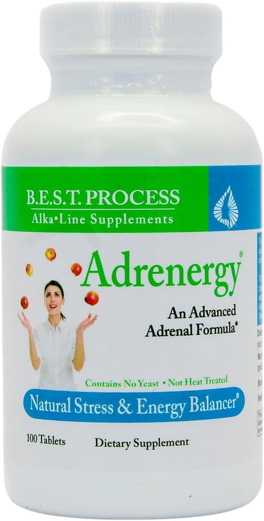 Adrenerji (3 Pack) En İyi Süreç Yağı - Adrenal Gland Extract, Adaptogens, Vitamins & Minerals ile Doğal Adrenal Destek