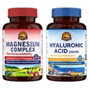 Vitalitown Magnezyum + Hyaluronic Acid Sche / Magnezyum Kompleksi (Item 1) & Hyaluronik Asit Plus C (Item 2) | 120 Magnezyum Capsules & 90 Hyaluronic Acid Capsules
