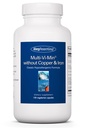 Alerji Araştırma Grubu Multi-Vi-Min Without Copper & Iron - Multivitamin for Men & Women, Mineral Kompleksi, Active Nutrients, Iodine - 150 Kontra